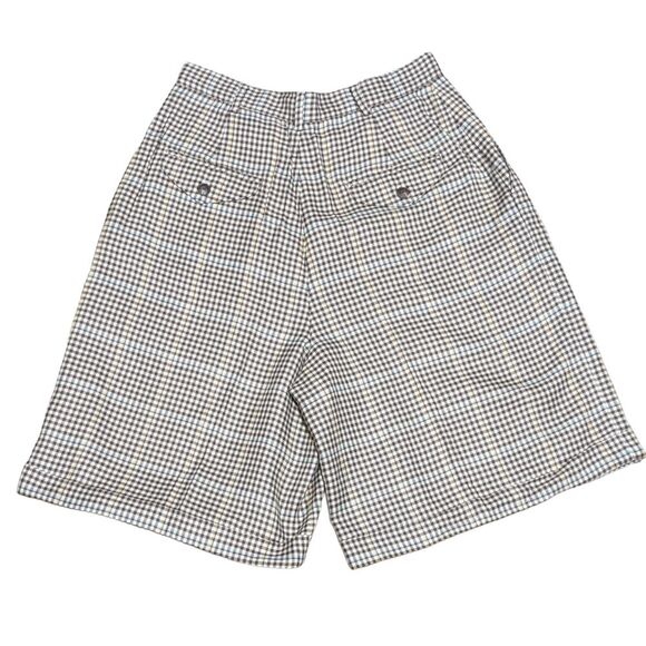 Ralph Lauren wool blend high waisted pleated plaid cuffed shorts women's size 10 - Picture 11 of 12